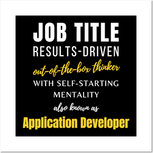 Application Developer | Career Management Office Co Worker Job Posters and Art